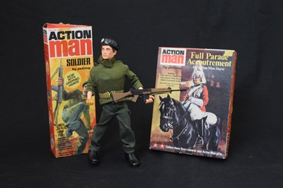 Lot 442 - Palitoy Action Man 1970s boxed solider and Full Parade Accourtrement