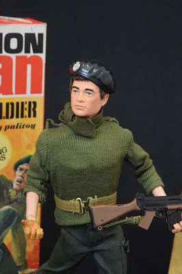 Lot 442 - Palitoy Action Man 1970s boxed solider and Full Parade Accourtrement