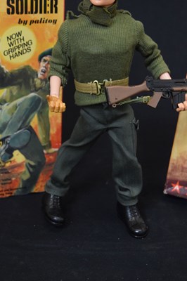 Lot 442 - Palitoy Action Man 1970s boxed solider and Full Parade Accourtrement