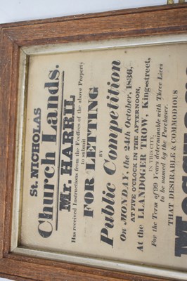 Lot 6 - Three 18th and 19th century Bristol related posters