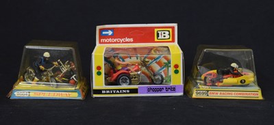 Lot 423 - Britains - Group of three boxed motorcycles