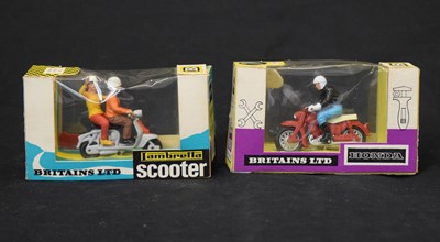 Lot 424 - Britains - Two boxed motorcycles