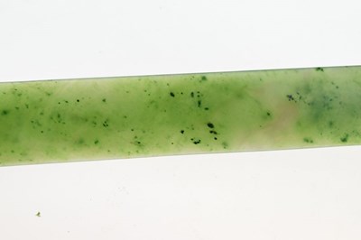 Lot 123 - Russian Interest - 'Feodor Ivanovich Ruckert' - silver and nephrite jade letter opener