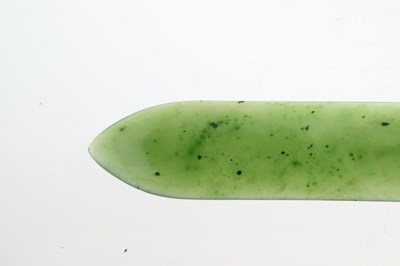 Lot 123 - Russian Interest - 'Feodor Ivanovich Ruckert' - silver and nephrite jade letter opener