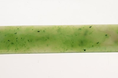 Lot 123 - Russian Interest - 'Feodor Ivanovich Ruckert' - silver and nephrite jade letter opener