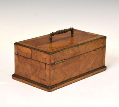 Lot 336 - Early 19th century kingwood and brass line-inlaid writing box