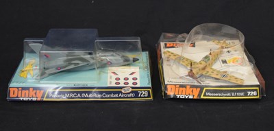 Lot 451 - Dinky Toys - Two diecast model fighter jets