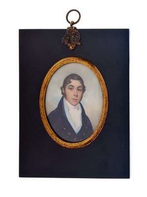 Lot 519 - 19th century portrait miniature of a gentleman