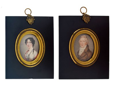 Lot 516 - Pair of portrait miniatures