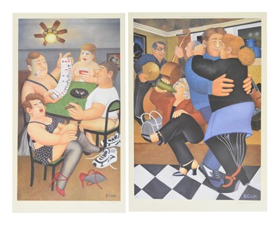 Lot 628 - Beryl Cook (1926-2008) - Pair of signed prints - 'Strip Poker' and 'Shall we Dance'