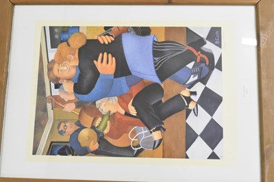 Lot 628 - Beryl Cook (1926-2008) - Pair of signed prints - 'Strip Poker' and 'Shall we Dance'