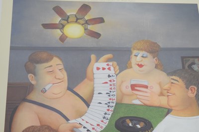 Lot 628 - Beryl Cook (1926-2008) - Pair of signed prints - 'Strip Poker' and 'Shall we Dance'