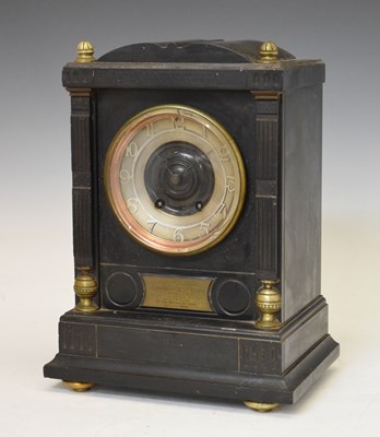 Lot 463 - Aesthetic-style slate mantel clock