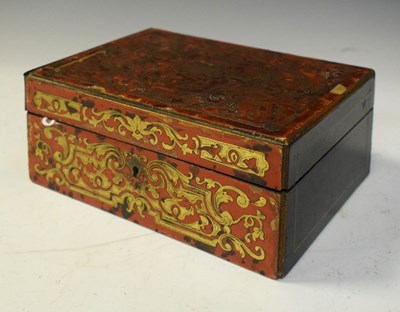Lot 220 - 19th Century red boulle box