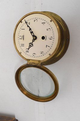 Lot 731 - Mercer brass cased ships quartz clock