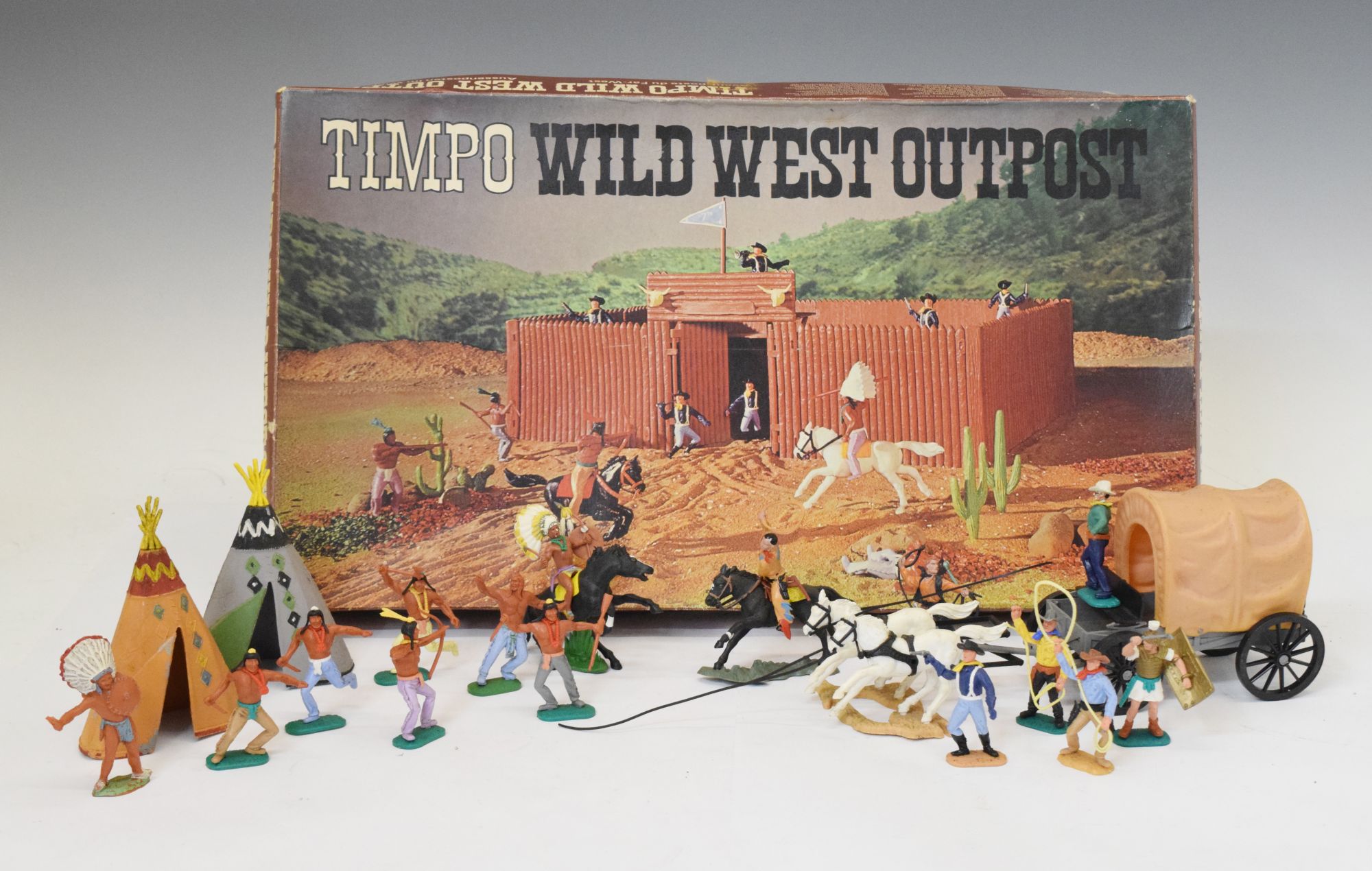 Lot 409 - Timpo Wild West West Outpost 257 set and
