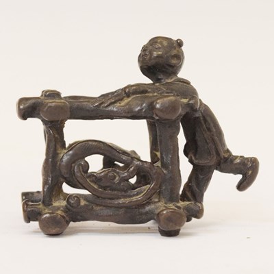 Lot 316 - Chinese bronze late Qing figure