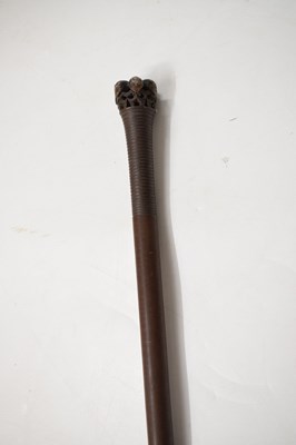 Lot 189 - Ethnographica: Austral Islands Chief's staff or pole club, 19th century