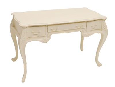 Lot 406 - Cream-painted dressing table or desk