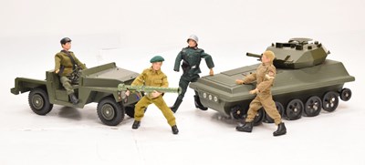 Lot 431 - Action Man - Four Palitoy by Hasbro action figures and various accessories