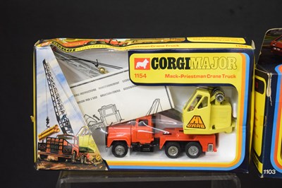 Lot 462 - Corgi Major - Three boxed diecast model vehicles and two other