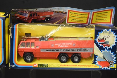 Lot 462 - Corgi Major - Three boxed diecast model vehicles and two other