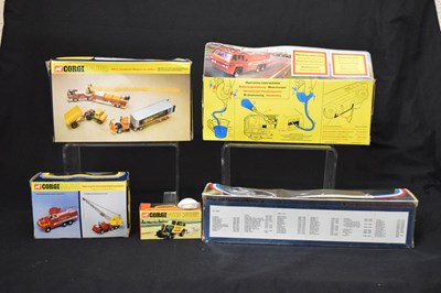 Lot 462 - Corgi Major - Three boxed diecast model vehicles and two other