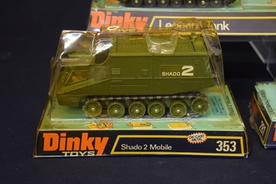 Lot 457 - Dinky Toys - Group of seven diecast model military vehicles