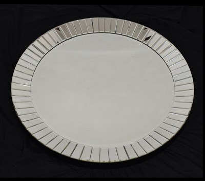 Lot 784 - Contemporary circular mirror with  mirrored border