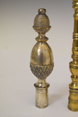 Lot 312 - Three Friendly Society brass staff heads