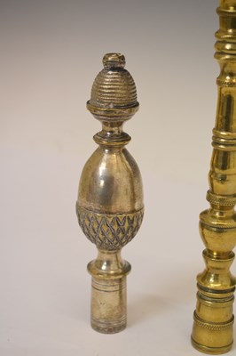 Lot 312 - Three Friendly Society brass staff heads