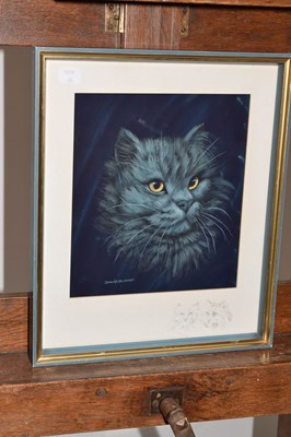 Lot 664 - David Blake (Bristol Savages) - Watercolour/Gouache - Study of a cat