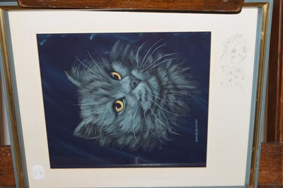 Lot 664 - David Blake (Bristol Savages) - Watercolour/Gouache - Study of a cat