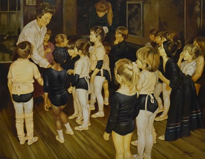 Lot 647 - Derek Joynson, (Bristol Savages) - Oil on canvas - 'Bristol School of Dancing'