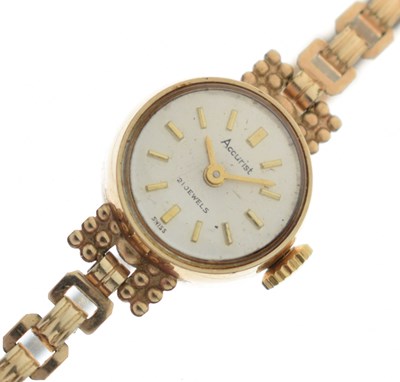 Lot 113 - Accurist - Lady's 9ct gold cased cocktail watch