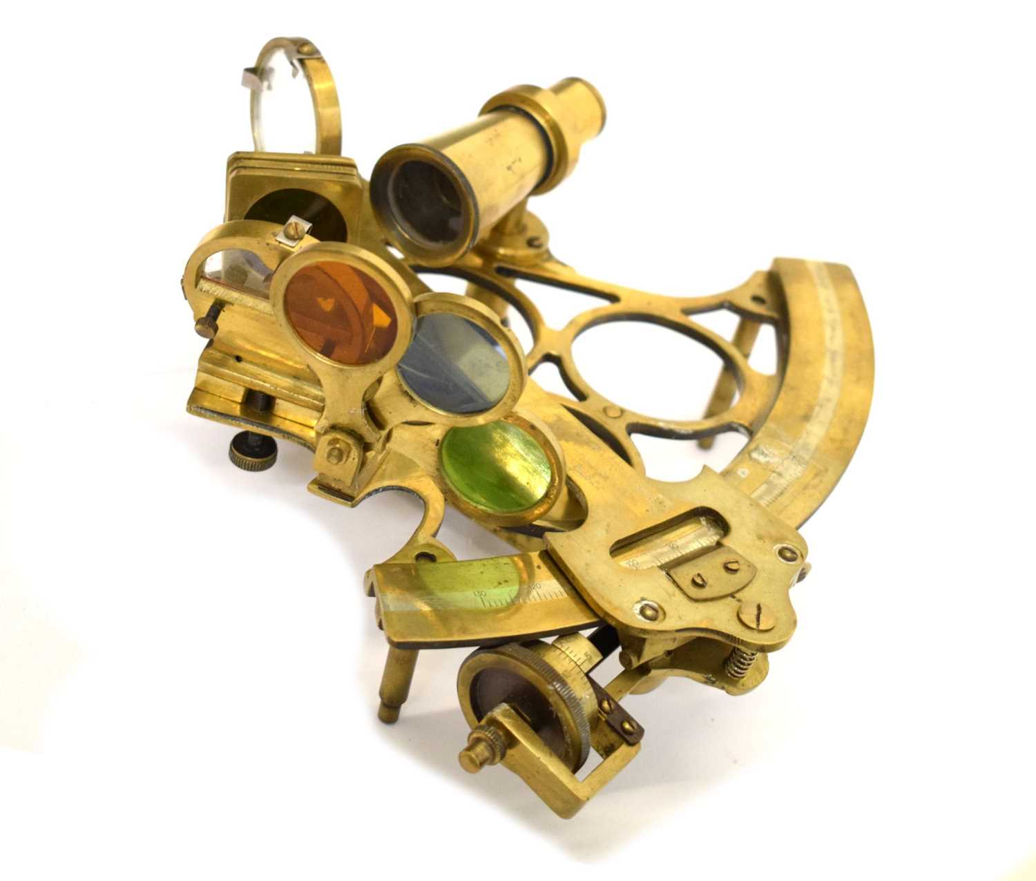 Lot 378 - Early 20th century E.R. Watts & Sons brass sextant