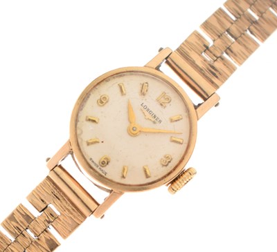 Lot 112 - Longines - Lady's 9ct gold wristwatch