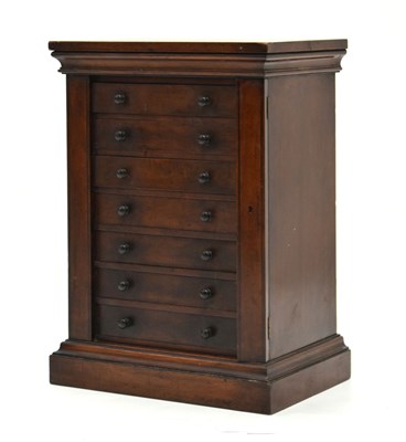 Lot 412 - Victorian mahogany table-top 'Wellington' chest collector's cabinet