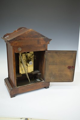 Lot 735 - Junghans - Early 20th century German oak-cased chiming mantel or bracket clock