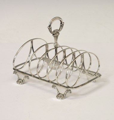 Lot 198 - William IV silver six-division toast rack