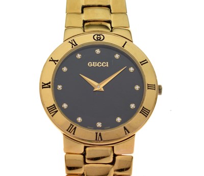 Lot 105 - Gucci - Gentleman's gold plated wristwatch