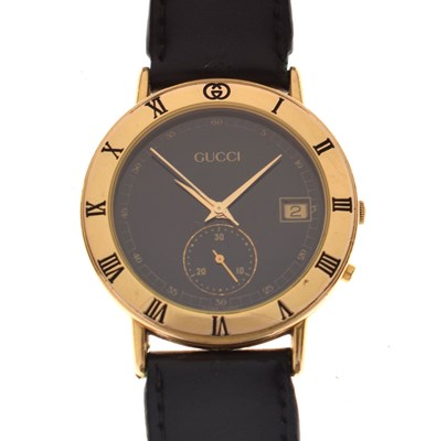 Lot 106 - Gucci - Gentleman's gold plated wristwatch