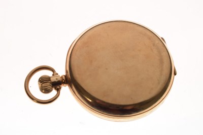 Lot 128 - Smiths De Luxe - 1950's 9ct gold open-faced pocket watch