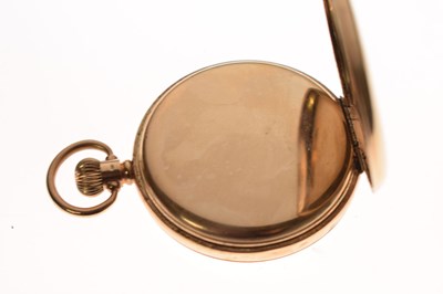 Lot 128 - Smiths De Luxe - 1950's 9ct gold open-faced pocket watch