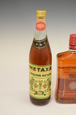 Lot 360 - Two bottles of Vasse Felix Cabernet Sauvignon red wine, Metaxa Three Stars Grand Prix, etc