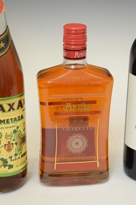 Lot 360 - Two bottles of Vasse Felix Cabernet Sauvignon red wine, Metaxa Three Stars Grand Prix, etc