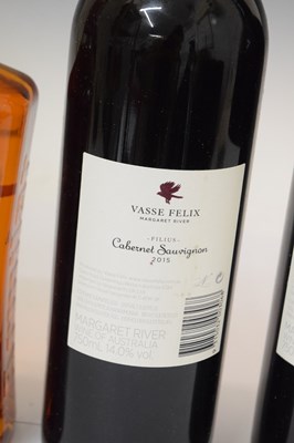 Lot 360 - Two bottles of Vasse Felix Cabernet Sauvignon red wine, Metaxa Three Stars Grand Prix, etc
