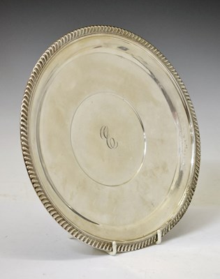 Lot 247 - Early 20th century American white metal circular salver