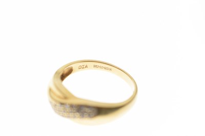 Lot 2 - 18ct gold diamond set dress ring