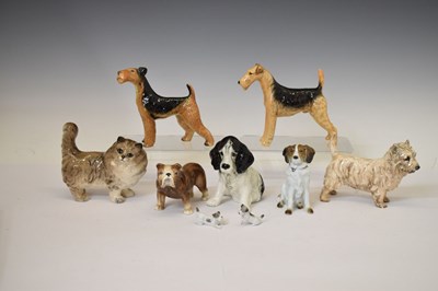 Lot 570 - Group of Beswick, Royal Doulton, Sylvac animals cat and dog figures